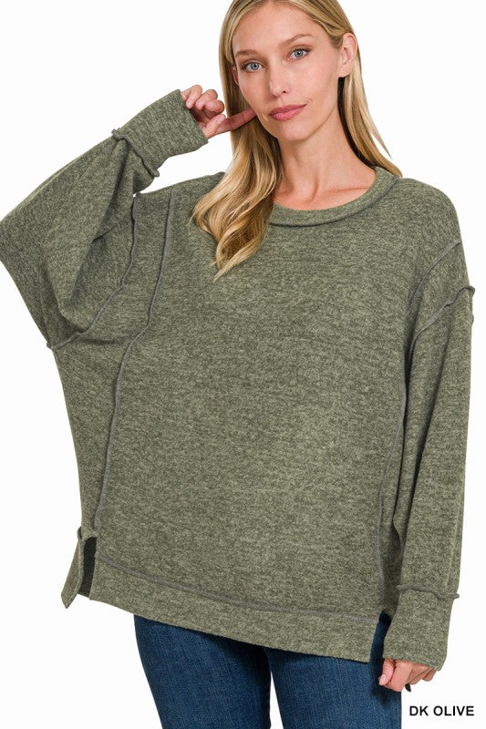 Soft Oversized Sweater Olive