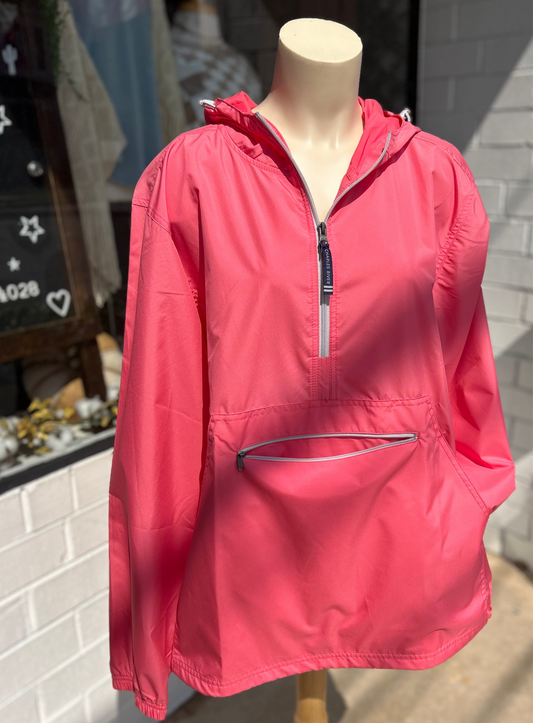 Hot Pink Rain jacket pullover