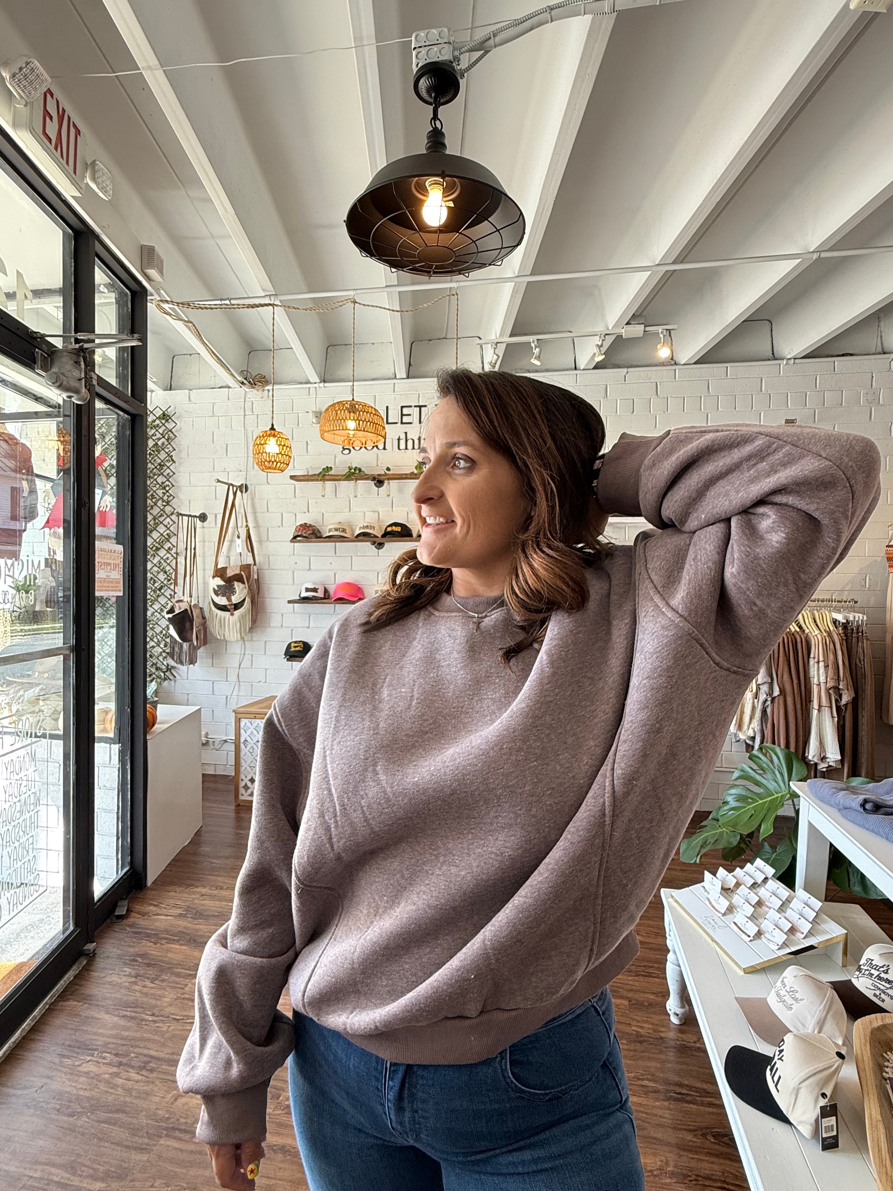 Crew Neck Oversized Sweatshirt