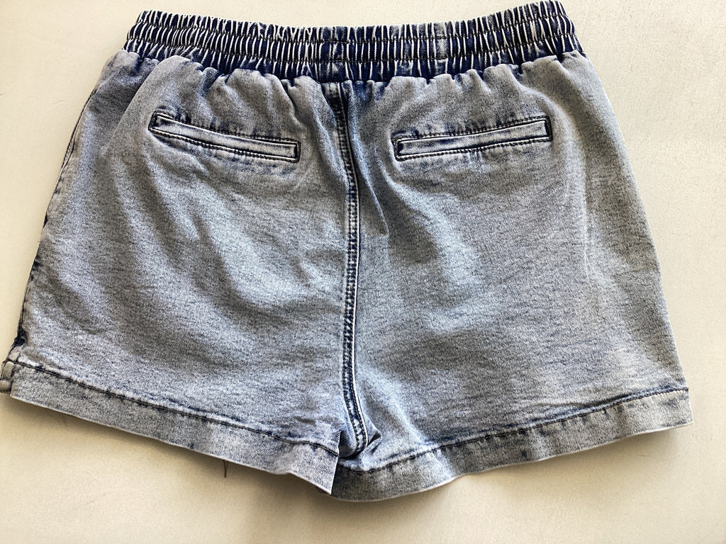 Drawstring High Waist Pocketed Denim Shorts