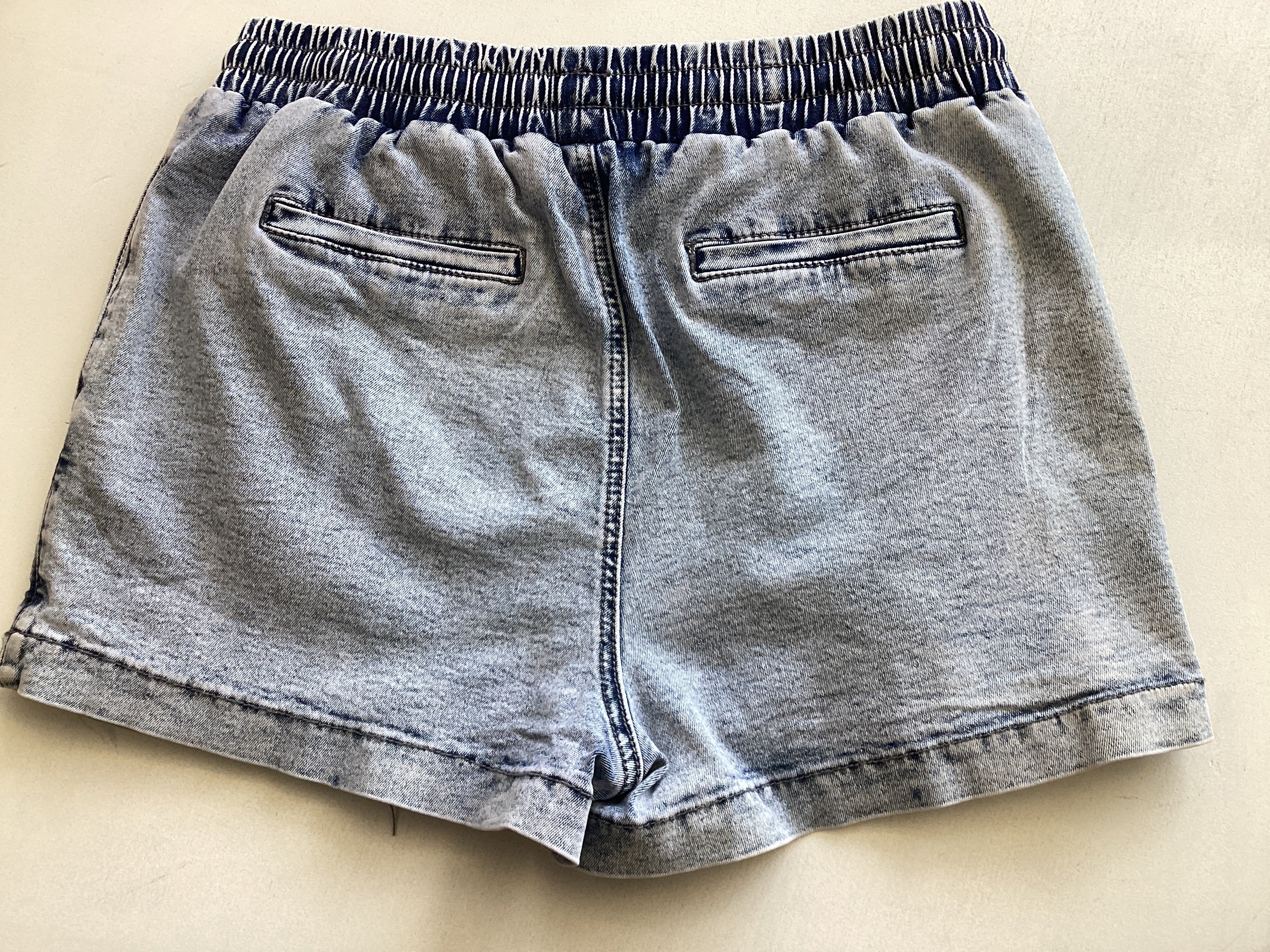 Drawstring High Waist Pocketed Denim Shorts