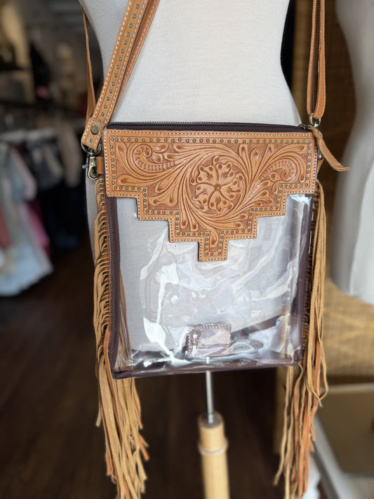 Shayne Large stadium crossbody- Tan