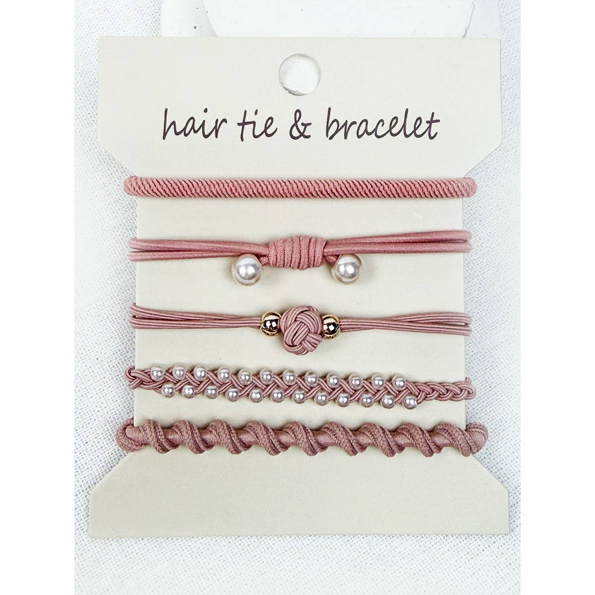 Boho Inspired Pearl Detail Hair Tie Bracelets