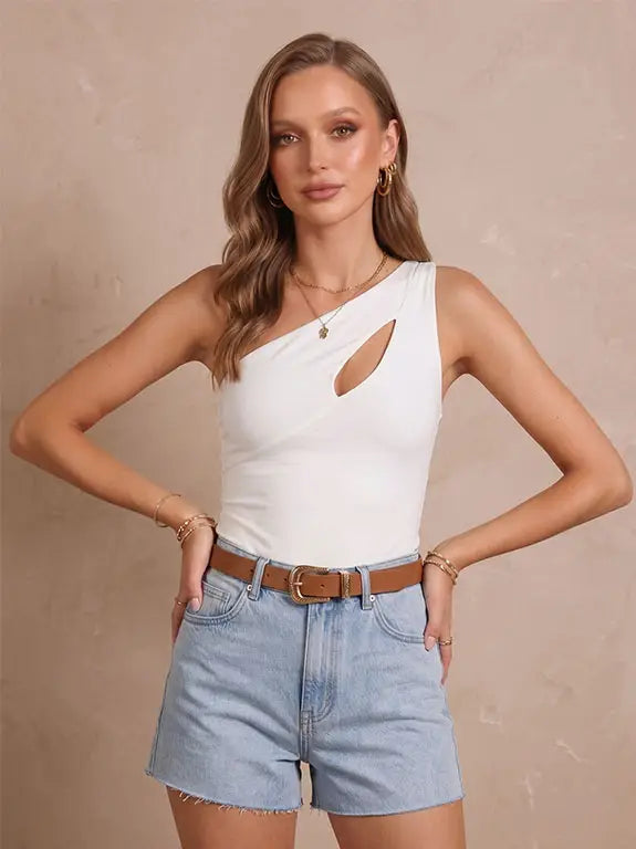 One-Shoulder Cutout Top