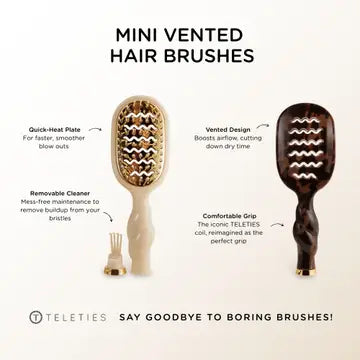 Mini Vented Brush | Tortoise