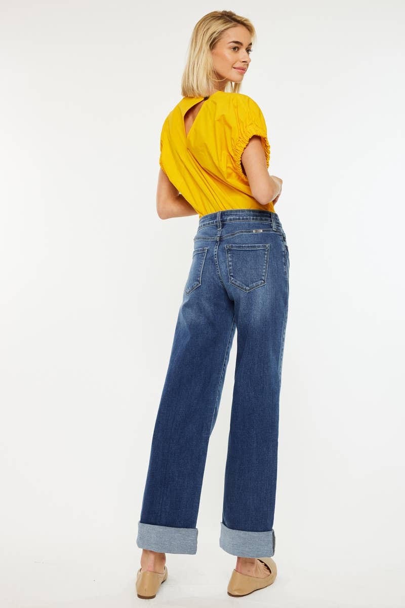 HIGH RISE WIDE LEG JEANS