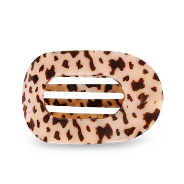 Round Flat Large Clip - Blonde Tortoise