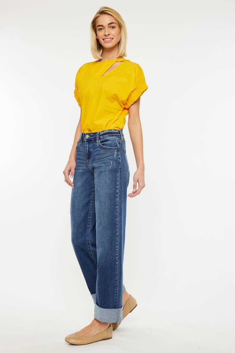 HIGH RISE WIDE LEG JEANS