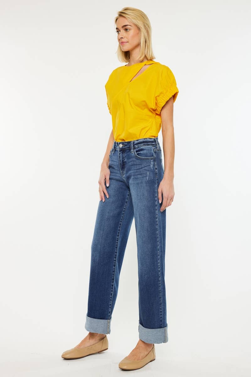 HIGH RISE WIDE LEG JEANS