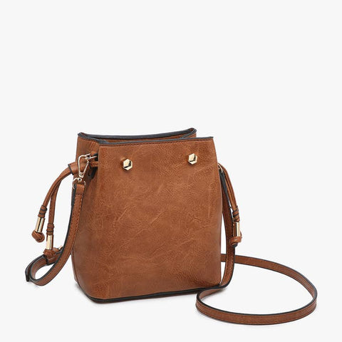 Mini Bucket Bag, Brown