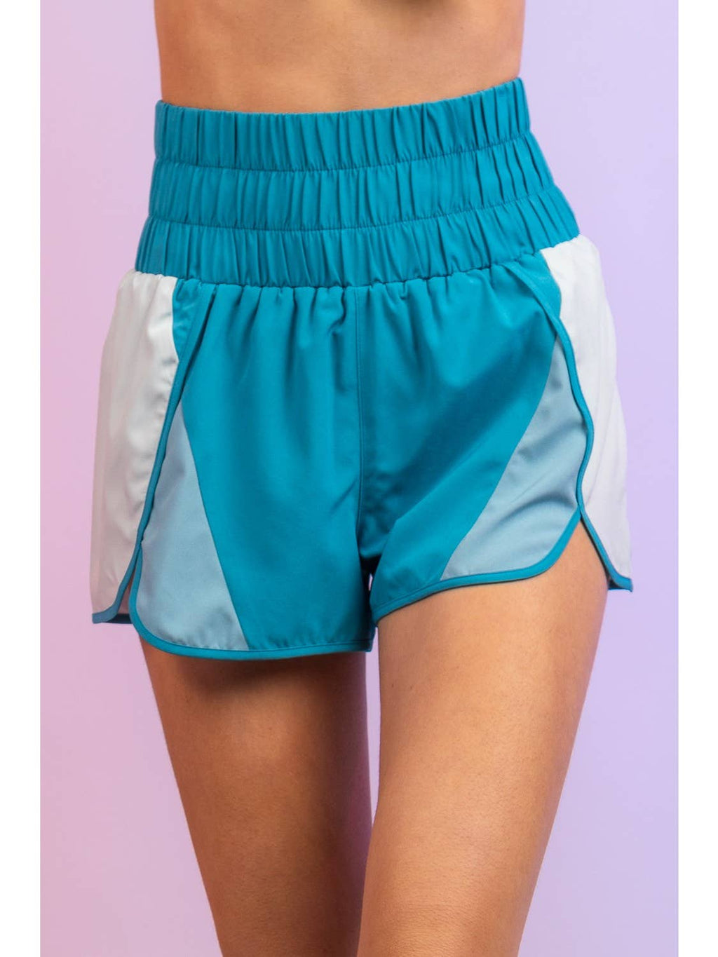 Color-block Activewear Shorts - Blue