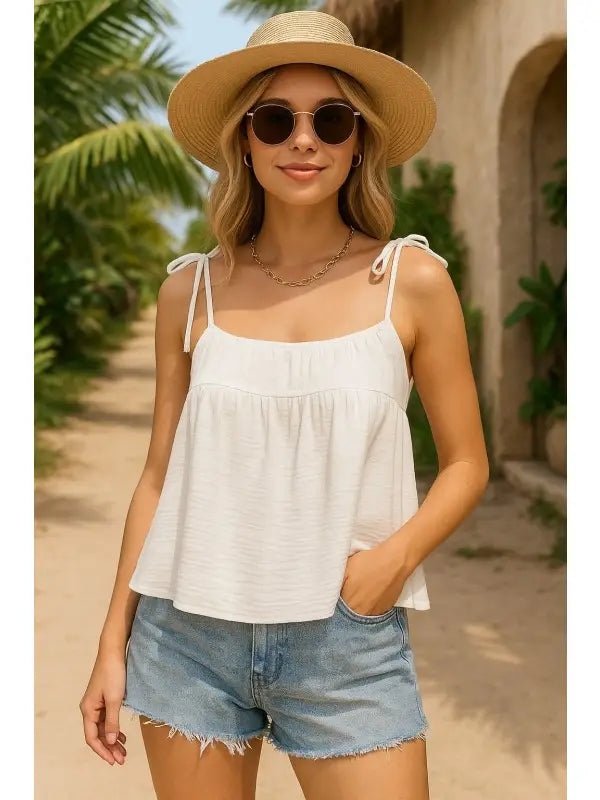 Strap Tie Airflow Cami Top