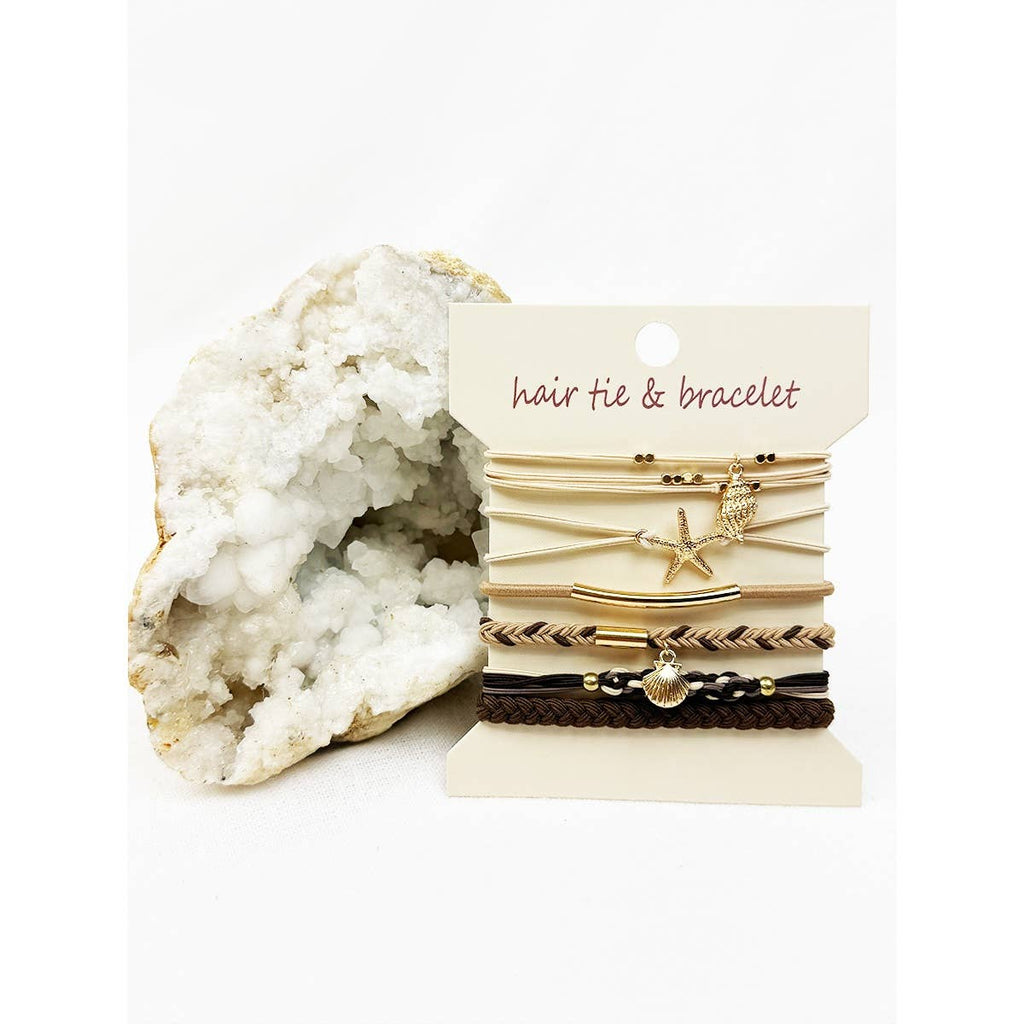 Boho Inspired BEACH Theme Hair Tie Bracelets