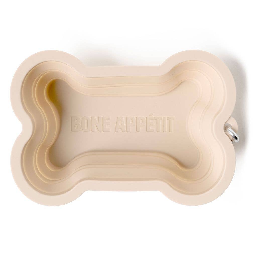 Collapsible Doggie Dish - BONE